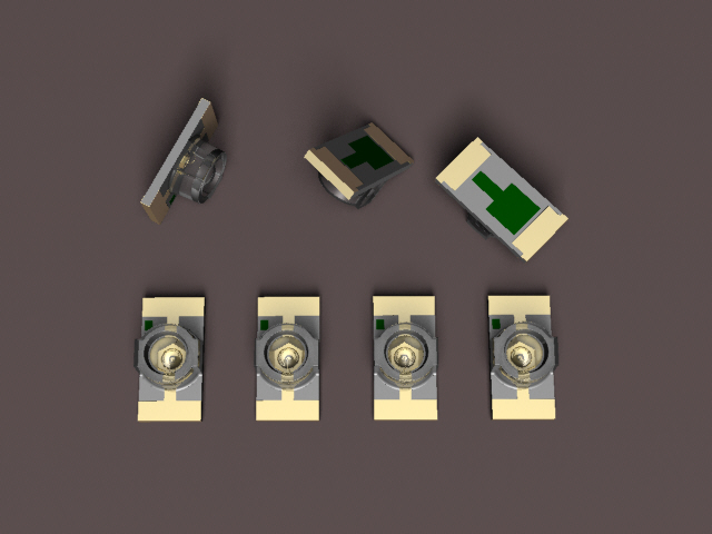 LED，表面贴装1206封装，带圆形透镜