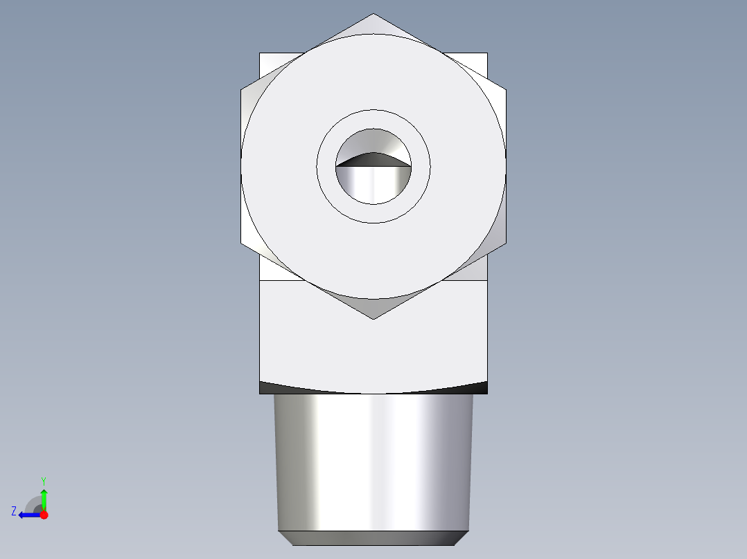 卡套式工业通用硬管接头EO_Male_stud_elbow_WE06LMCF右视图