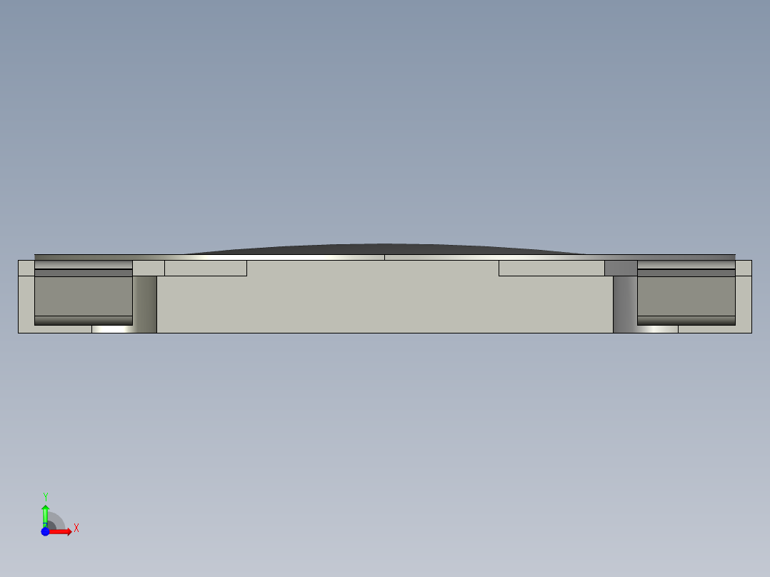 14.5毫米方形SMD轻触开关前视图
