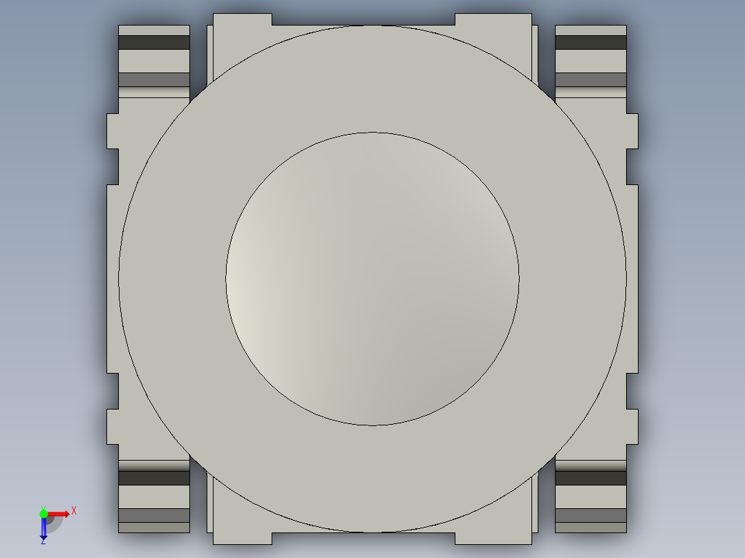 14.5毫米方形SMD轻触开关俯视图