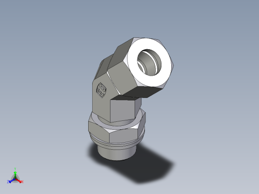 卡套式工业通用硬管接头EO_Adjustable_locknut_45_deg_elbow_VEE12LRCF