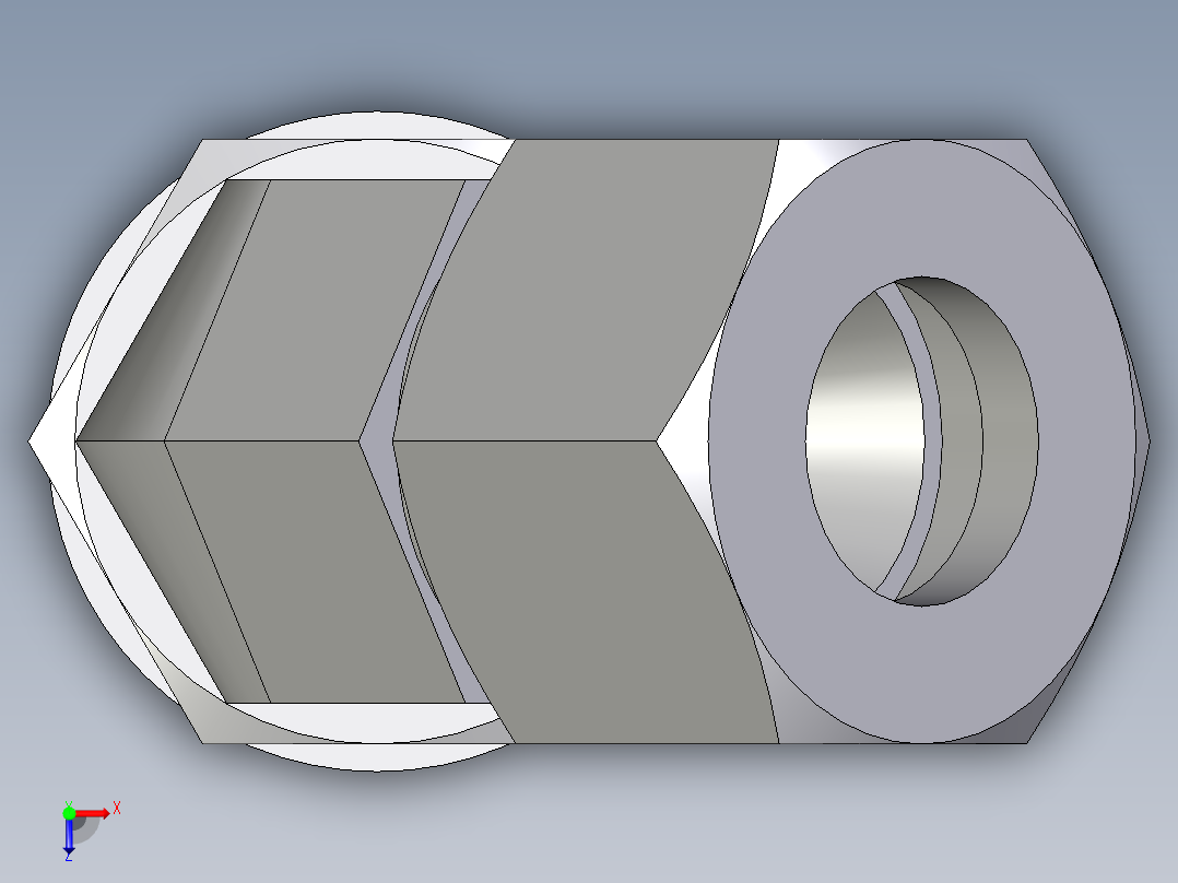 卡套式工业通用硬管接头EO_Adjustable_locknut_45_deg_elbow_VEE12LRCF俯视图