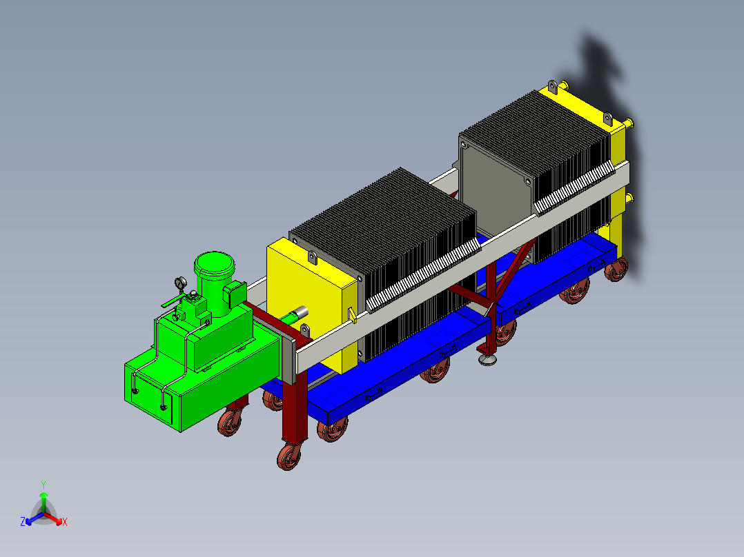 污水超净处理设备正等轴测图