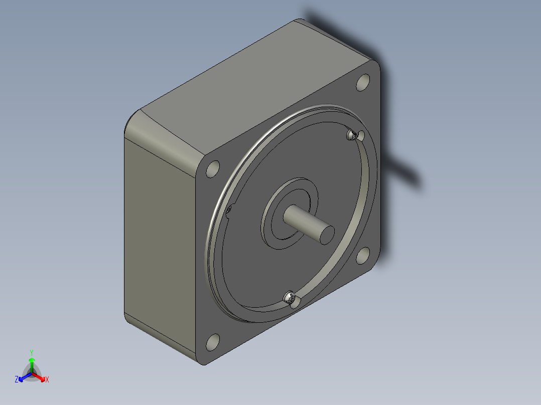 MX6G10XB微型齿轮调速马达正等轴测图