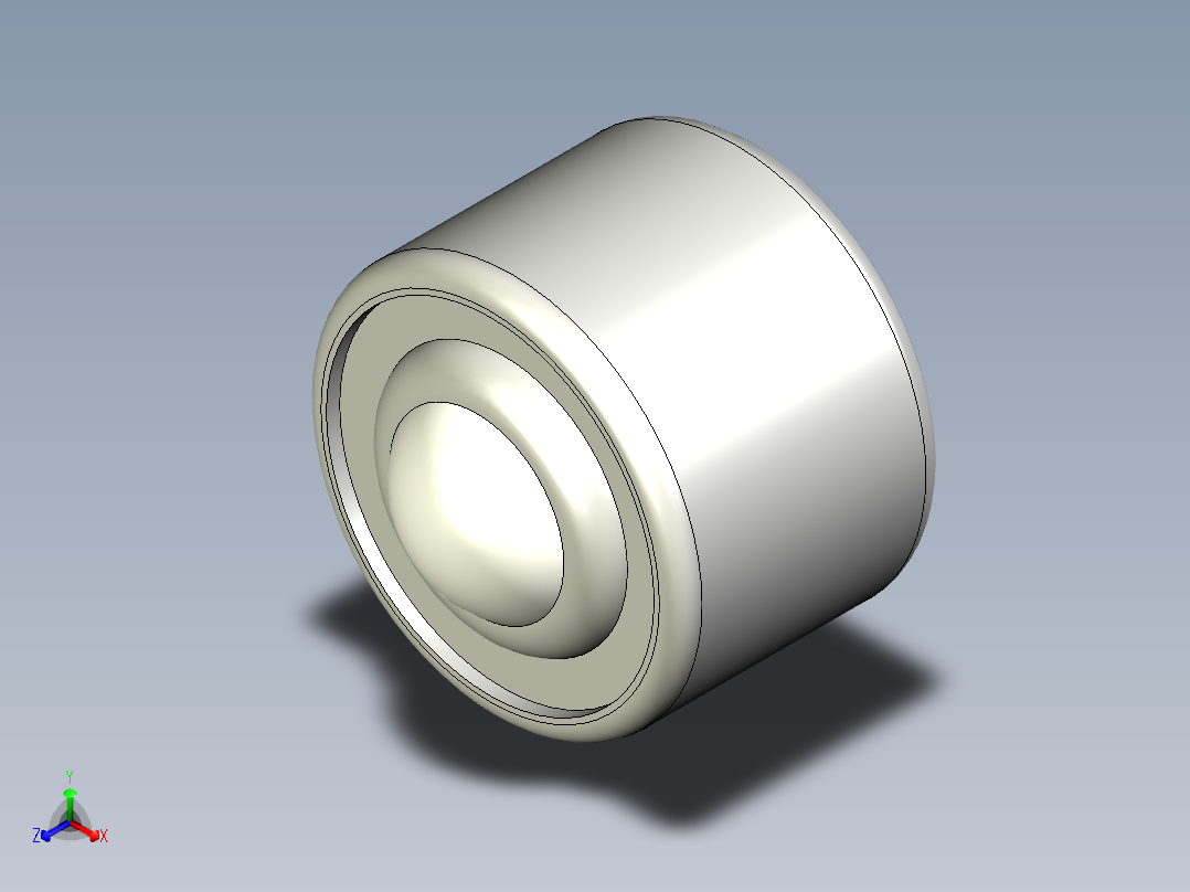 彈簧式萬向滾珠18-3D多系列多零件图纸模型主视图