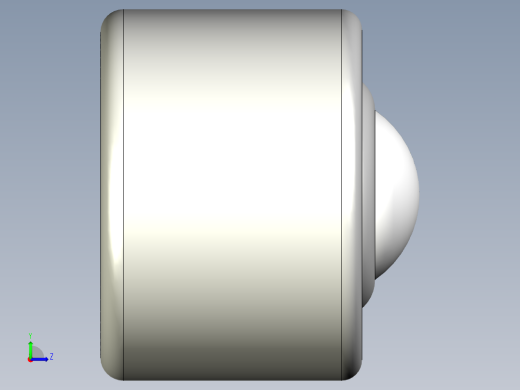 彈簧式萬向滾珠18-3D多系列多零件图纸模型左视缩略图