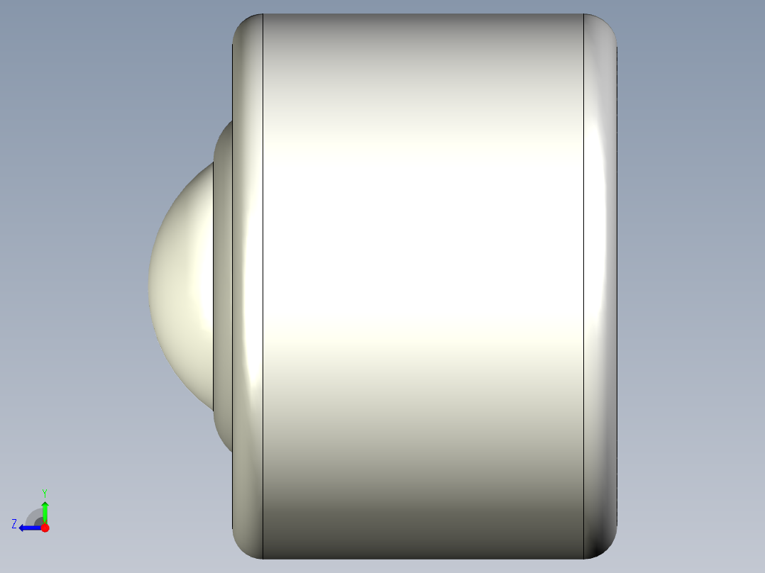 彈簧式萬向滾珠18-3D多系列多零件图纸模型右视图