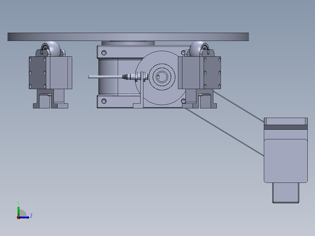 6工位旋转台左视图