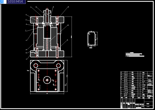 气瓶冲压成形工艺及模具设计落料拉伸复合模、缩口模【全套21张CAD图】缩略图