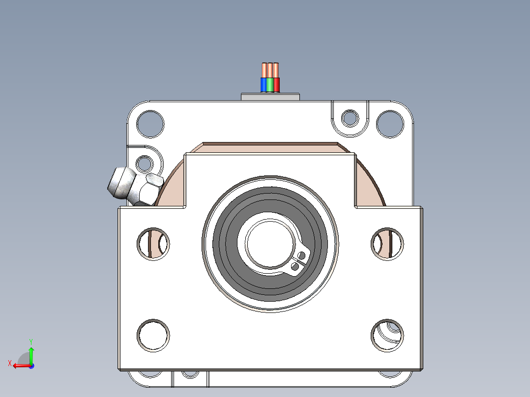 滚珠丝杠套装组合（直径16mm 行程50mm）后视图