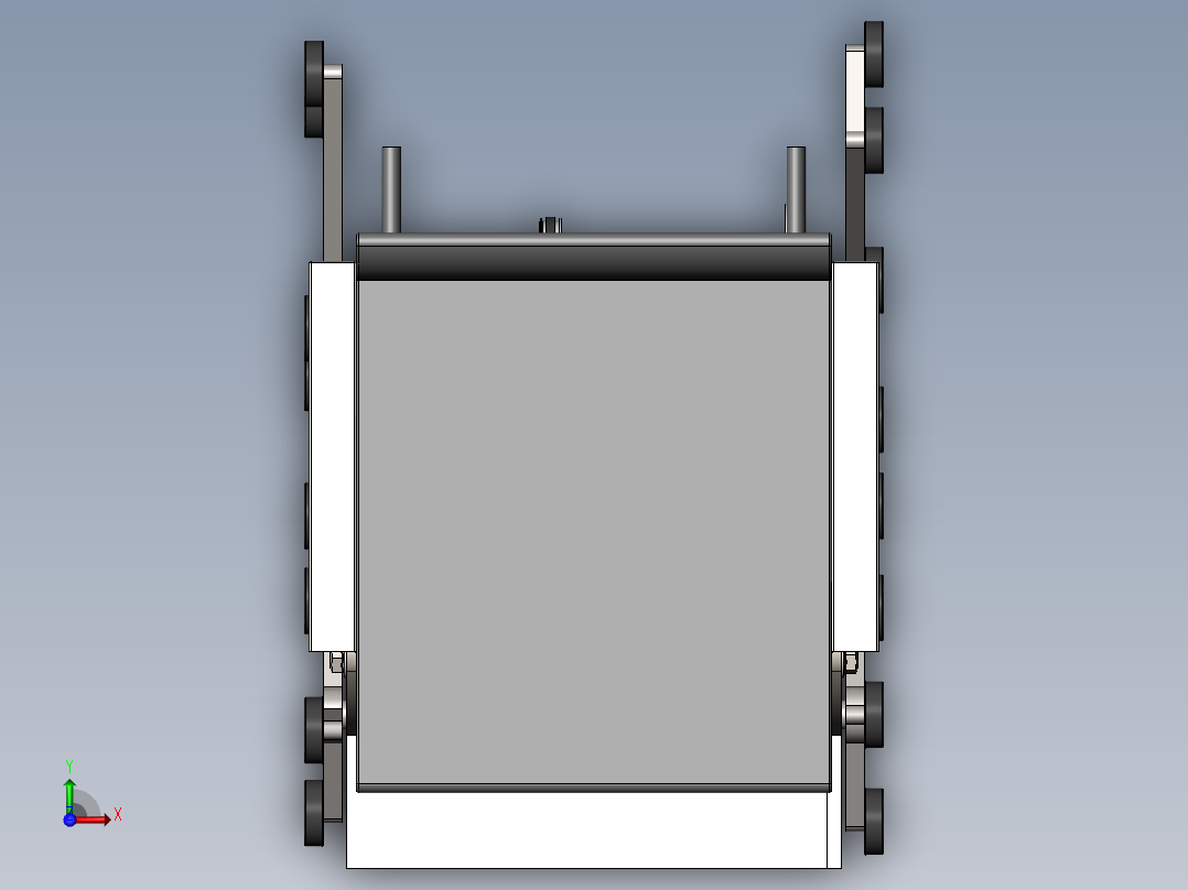 电动楼梯轮椅模型前视图