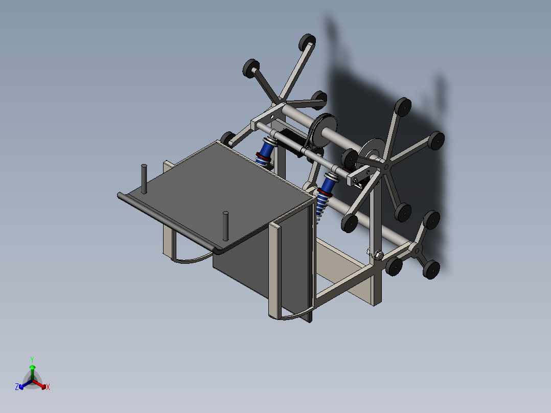 电动楼梯轮椅模型正等轴测图