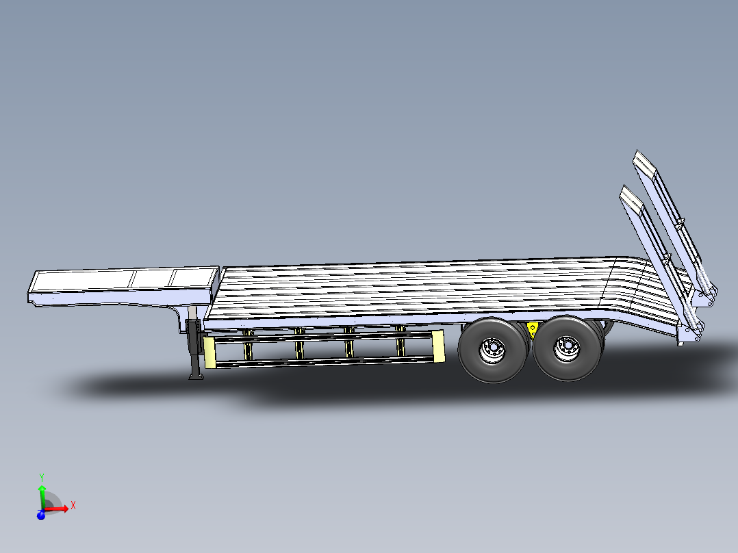 低平板半挂（带弹簧爬梯）535450