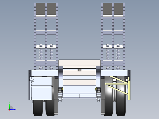 低平板半挂（带弹簧爬梯）535450左视缩略图