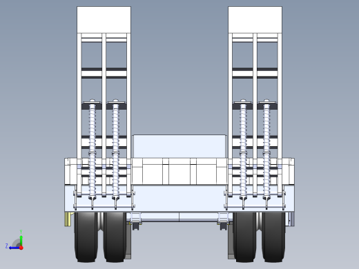 低平板半挂（带弹簧爬梯）535450右视缩略图
