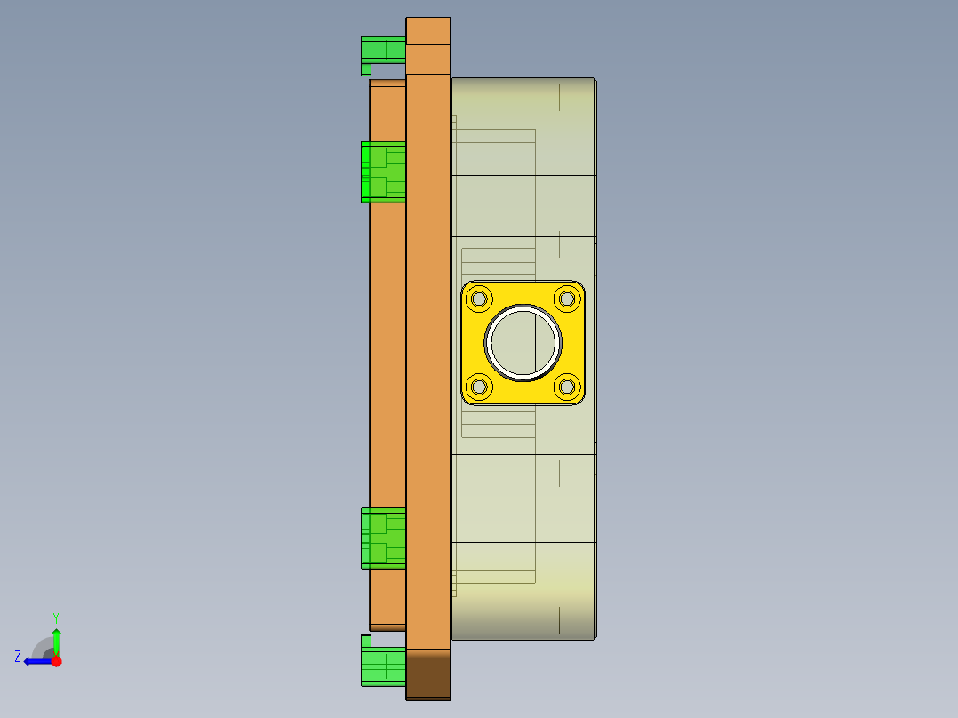 UP5502-A笔记本CNC工装夹具三维模型-CNC1-210615右视图