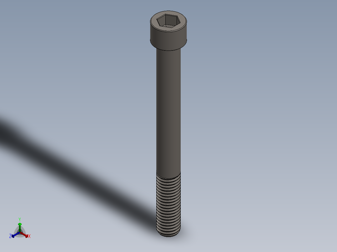 Screw_DIN_912_M12x115_A2.SLDPRT公制内六角螺钉正等轴测图