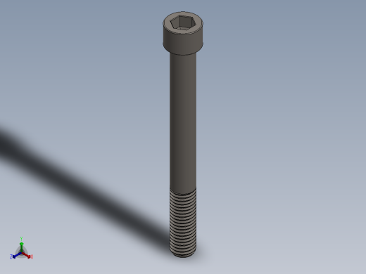Screw_DIN_912_M12x115_A2.SLDPRT公制内六角螺钉正等轴测缩略图