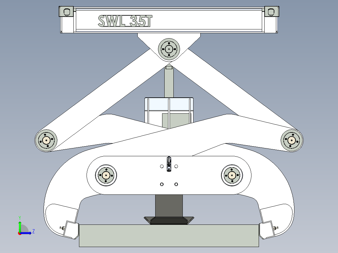 A0002635-板式舌头 35T板料提升夹具夹爪左视图