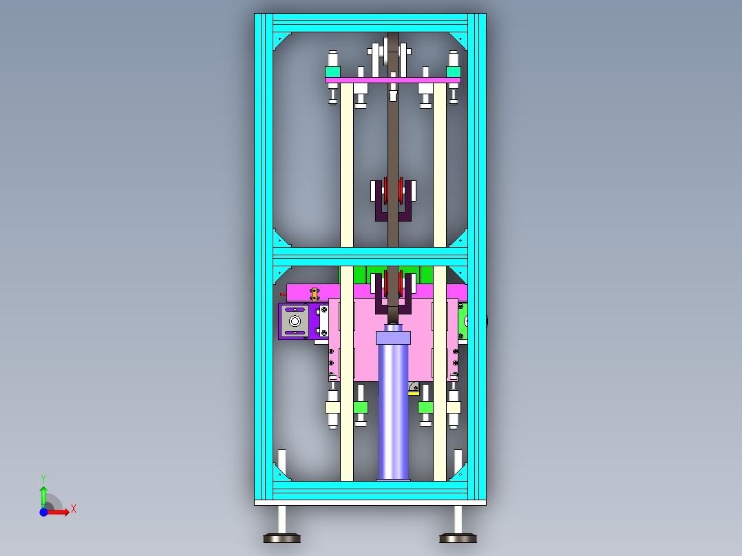 塑料框自动升降设备设计前视图