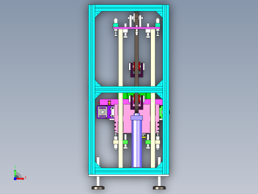 塑料框自动升降设备设计前视缩略图
