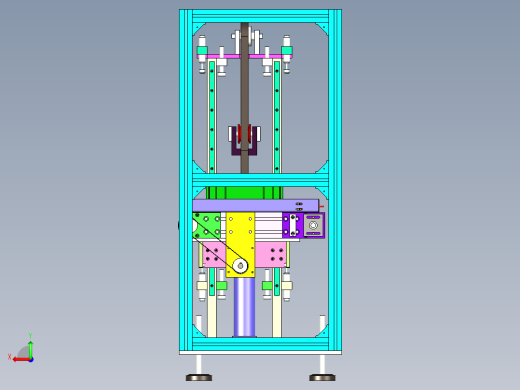 塑料框自动升降设备设计后视缩略图