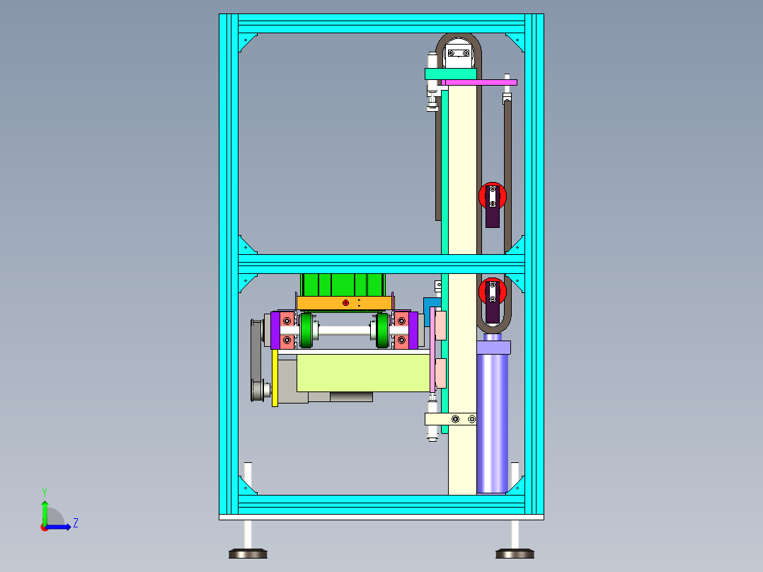 塑料框自动升降设备设计左视图