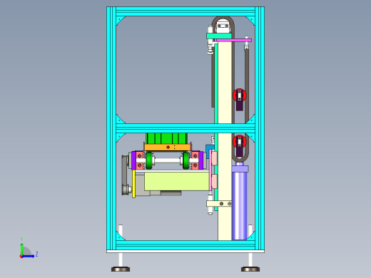 塑料框自动升降设备设计左视缩略图