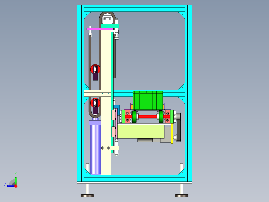 塑料框自动升降设备设计右视图