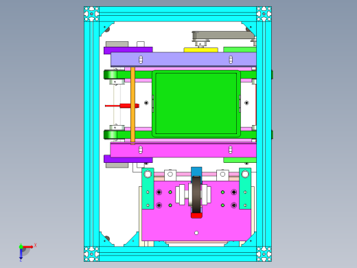塑料框自动升降设备设计俯视缩略图