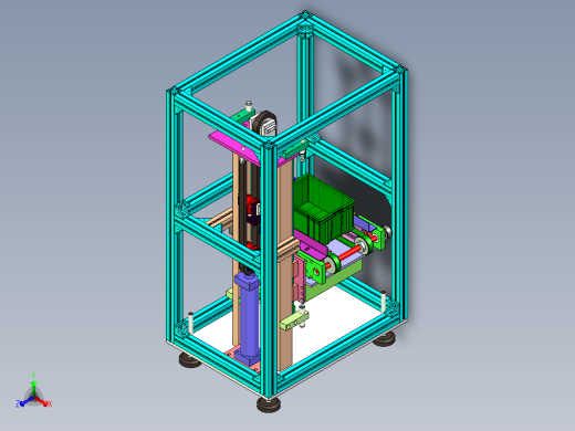 塑料框自动升降设备设计正等轴测缩略图