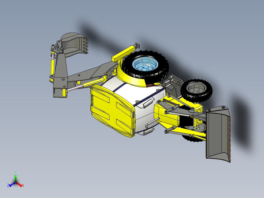 B2004848-jcb 3cx挖掘机正等轴测图