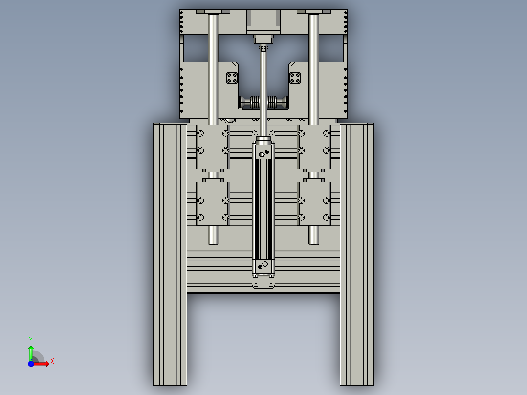 轴类产品加工后清洗与沥干工位前视图