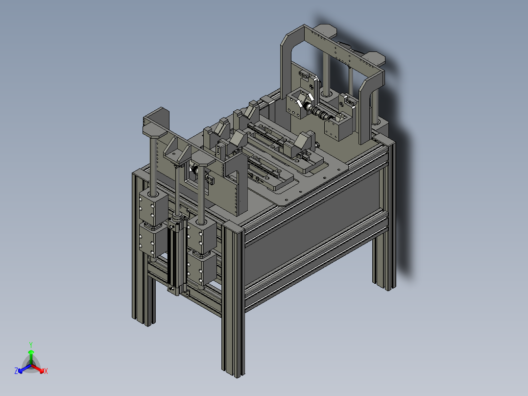 轴类产品加工后清洗与沥干工位正等轴测图