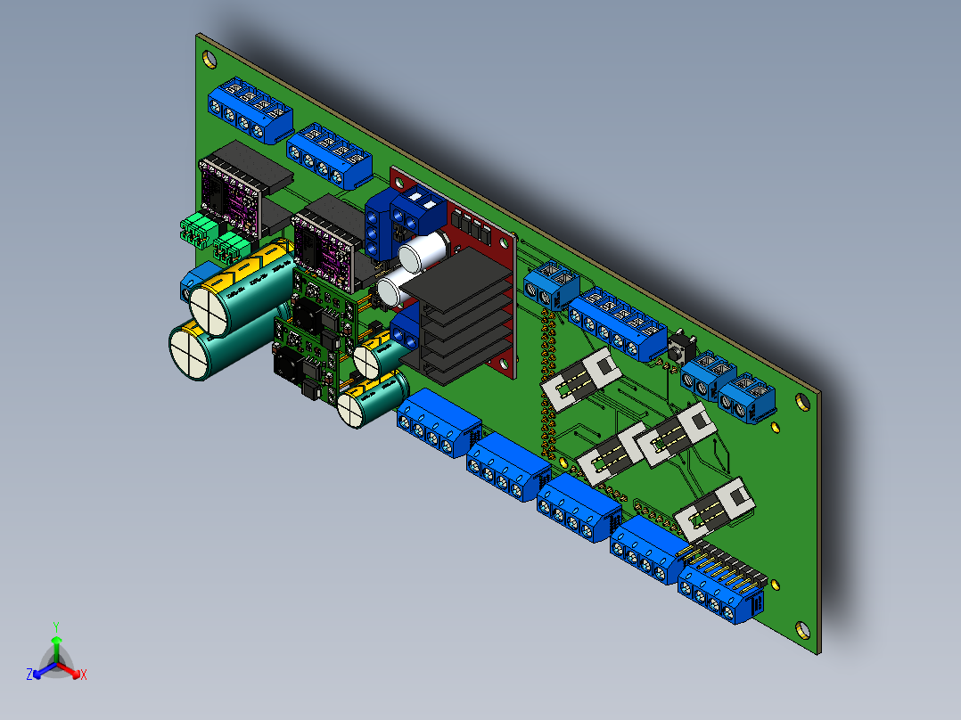 电路板、主板(54)正等轴测图