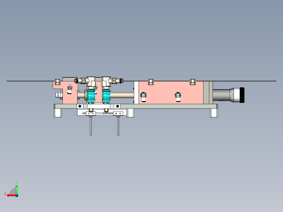 B2004792-气动给料机工作纸条送纸器后视图