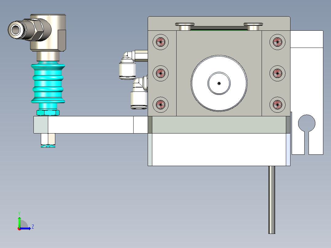 B2004792-气动给料机工作纸条送纸器左视图