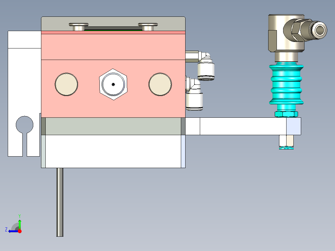 B2004792-气动给料机工作纸条送纸器右视图