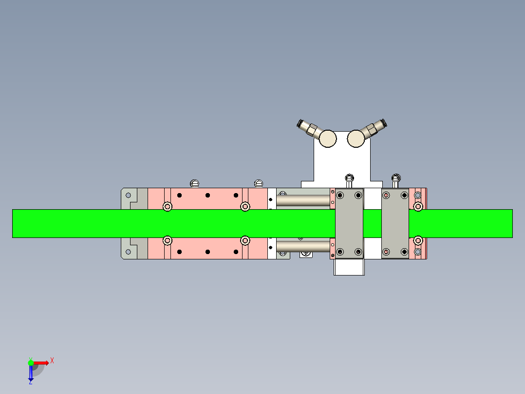 B2004792-气动给料机工作纸条送纸器俯视图
