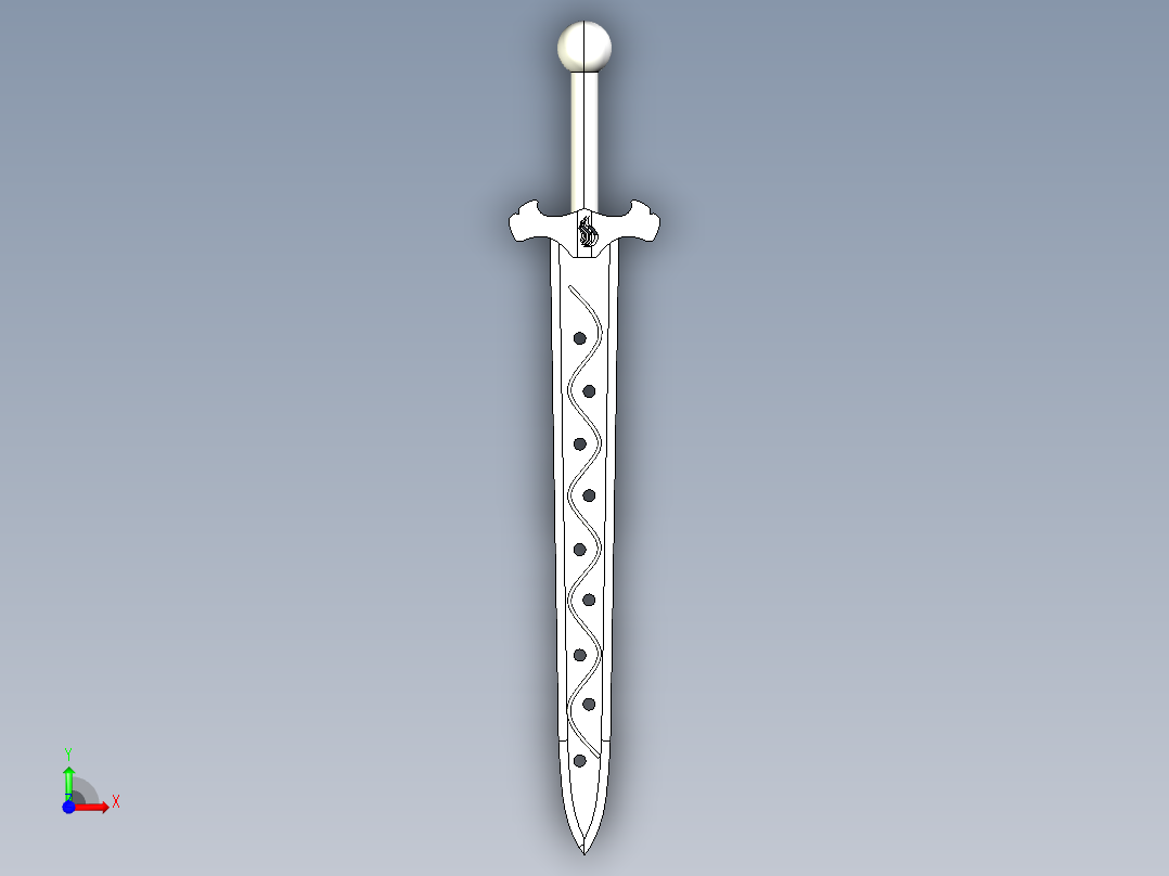 太极风之剑前视图