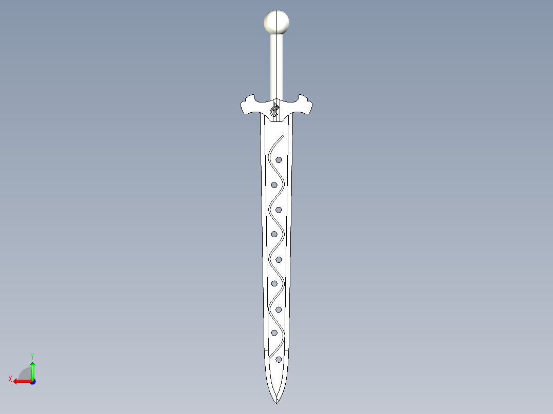 太极风之剑后视图