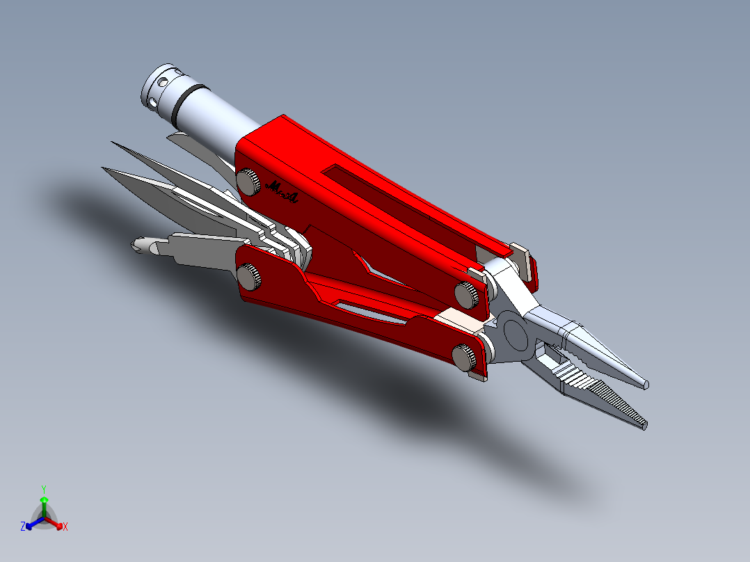 钳子、手钳子(36)正等轴测图
