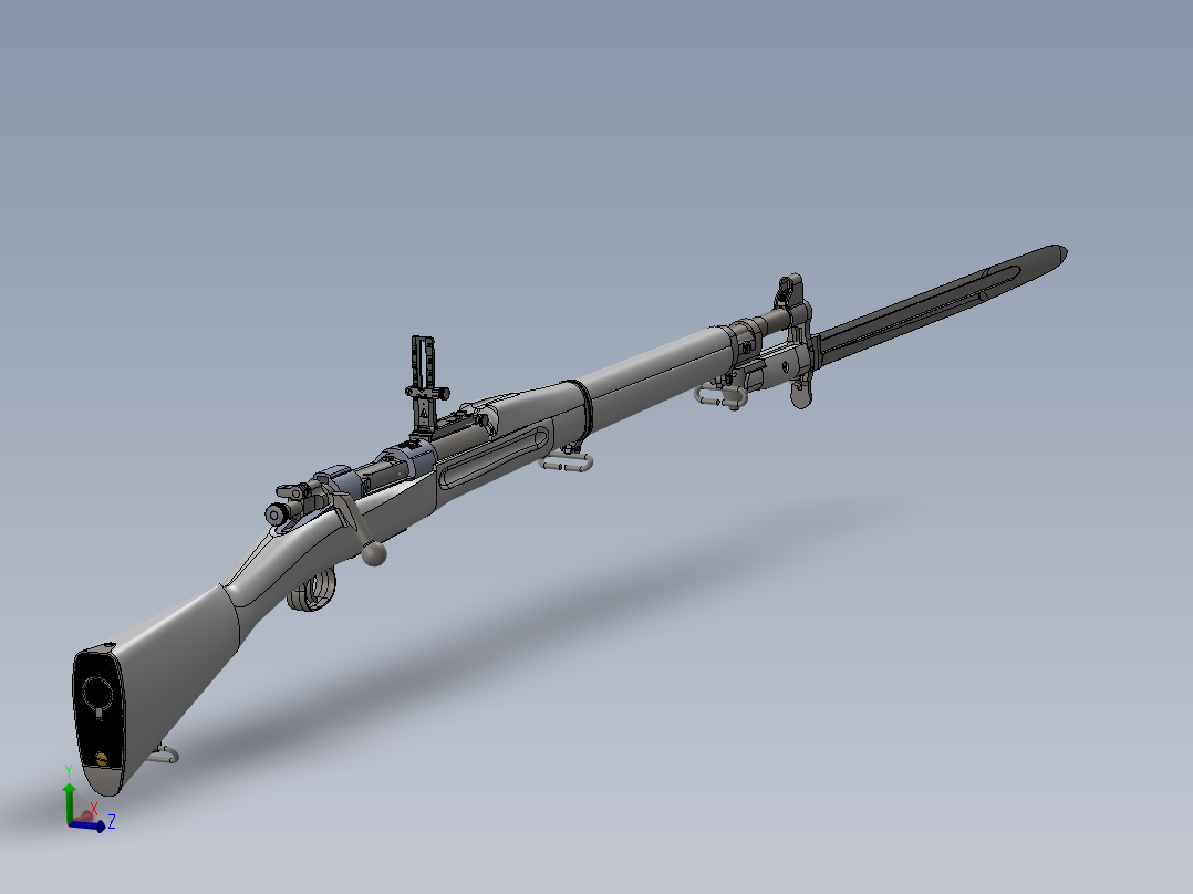 手枪左轮冲锋枪老式狙击步枪设计3D图纸1903-springfied SW STP X_T