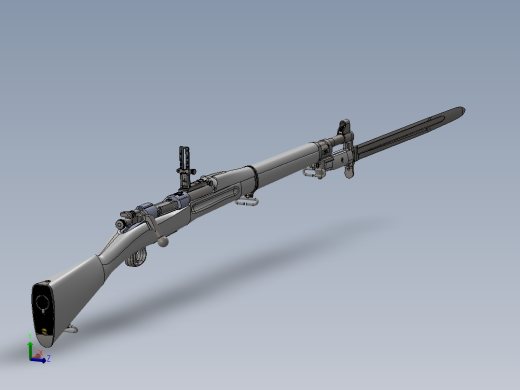 手枪左轮冲锋枪老式狙击步枪设计3D图纸1903-springfied SW STP X_T