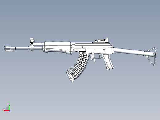 手枪左轮冲锋枪老式狙击步枪设计3D图纸finish-assault-rifle-rk-62 14 STP后视缩略图