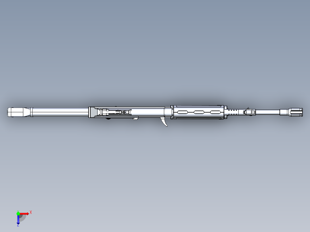 手枪左轮冲锋枪老式狙击步枪设计3D图纸finish-assault-rifle-rk-62 14 STP俯视图
