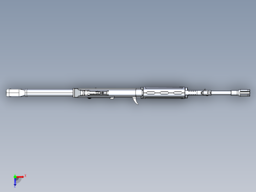 手枪左轮冲锋枪老式狙击步枪设计3D图纸finish-assault-rifle-rk-62 14 STP俯视缩略图