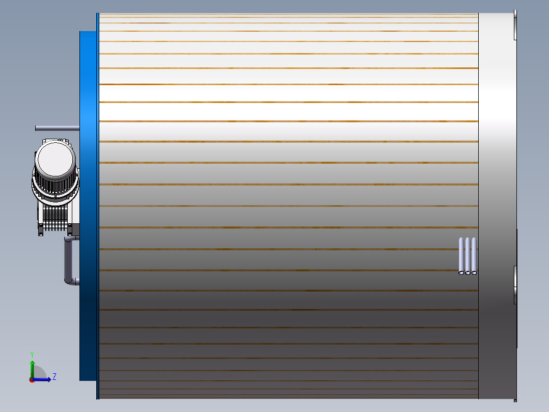 筒式蒸发器左视图