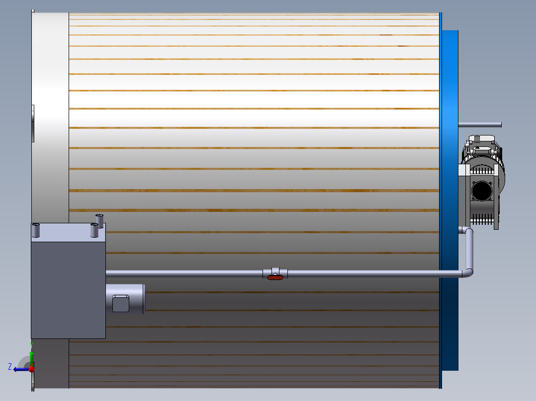 筒式蒸发器右视图