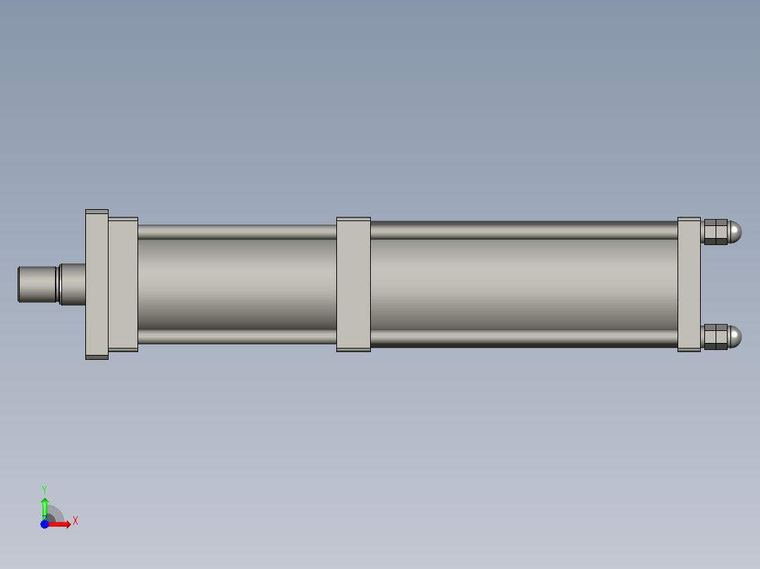 气液缸MPT-125-200-20-20T前视图
